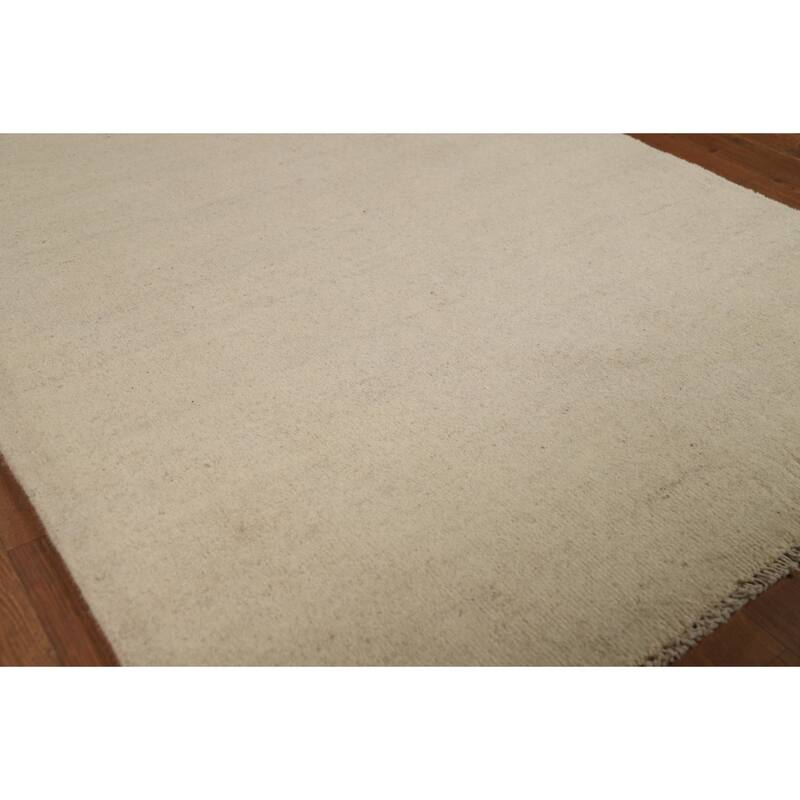 Solid Gabbeh Oriental Runner Rug Handmade Wool Carpet - 3'3"x 6'10"