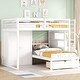 preview thumbnail 4 of 28, Space-Saving Design Full Over Twin Bunk Bed with Wardrobe, Convenient Footboard Drawer