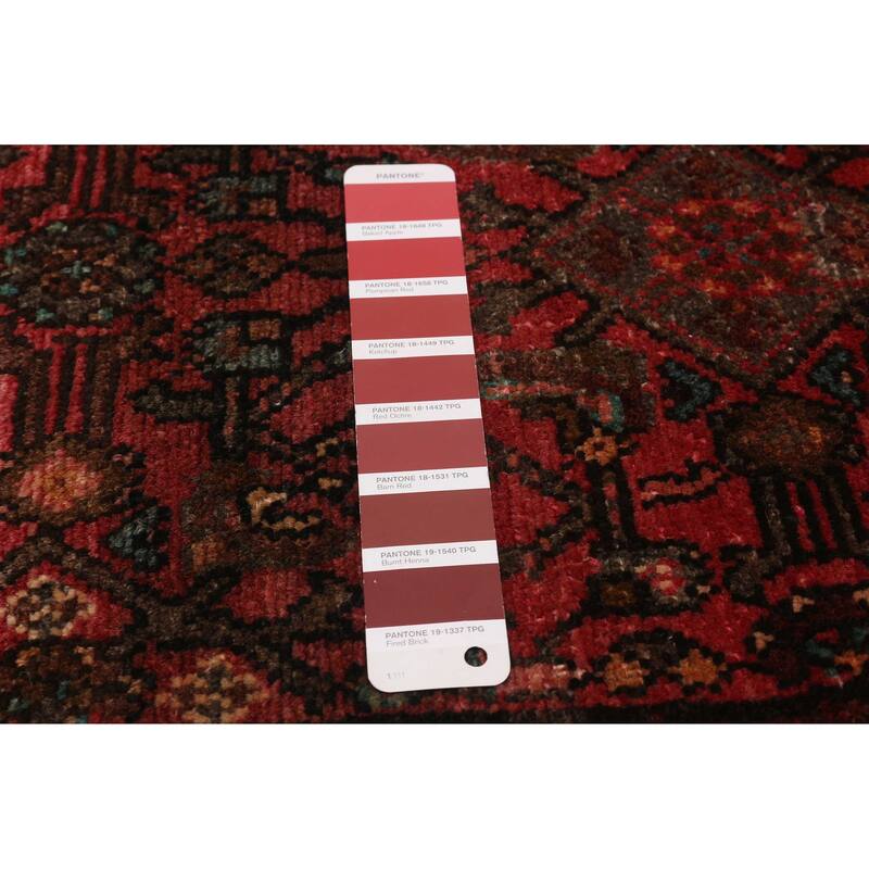 ECARPETGALLERY Hand-knotted Andelz Red Wool Rug - 3'3 x 9'3