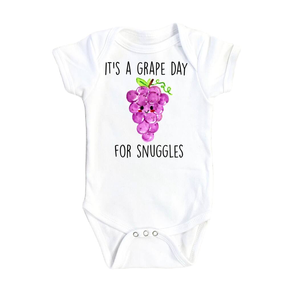 Grape Snuggles - Baby Boy Girl Clothes Infant Bodysuit Funny Cute Newborn
