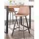preview thumbnail 21 of 20, Outlaw Industrial Counter Stool in Metal and Faux Leather (Set of 2)
