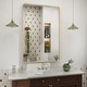 preview thumbnail 84 of 192, KIOTEE Modern Metal Frame Wall Mounted Bathroom Vanity Mirror with 5-year warranty 36x24 - Gold