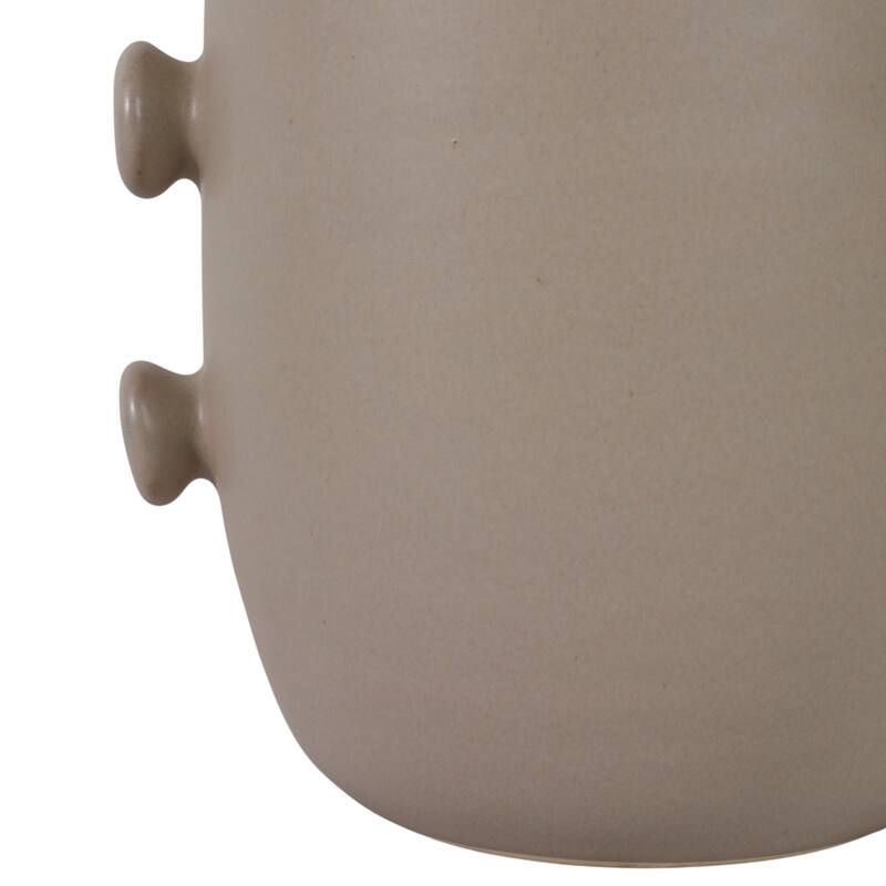 Stoneware Vase Unique Artistic Side Detailing Contemporary Home Decor