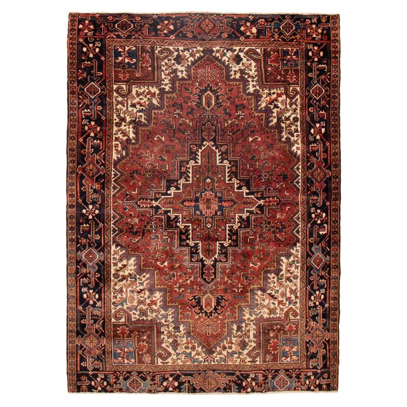 ECARPETGALLERY Hand-knotted Sarabi Red Wool Rug - 6'8 x 9'5 - Red - 6'8 x 9'5