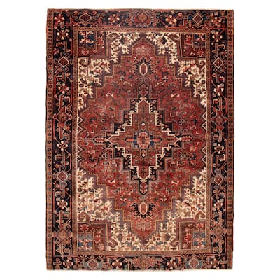 ECARPETGALLERY Hand-knotted Sarabi Red Wool Rug - 6'8 x 9'5