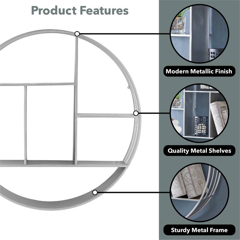 FirsTime & Co. Brody Industrial Circular 27.5-in. Metal Shelf