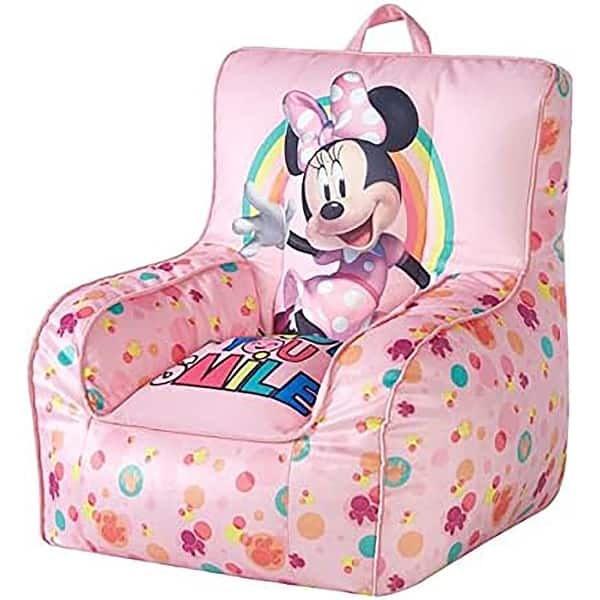 slide 2 of 6, Disney Minnie Mouse Smile Bean Bag Chair