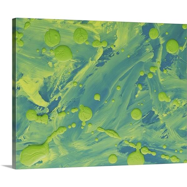 Shop Oil Painting In Yellow And Green Colors Front View Canvas
