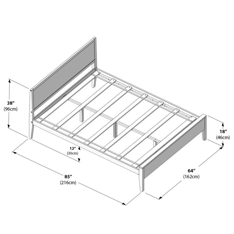 Max and Lily Queen-Size Bed with Panel Headboard