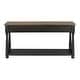 preview thumbnail 9 of 8, Furniture of America Lucan Modern Farmhouse Weathered Black and Brown Wood 3-Drawer Sofa Table with Open Shelf