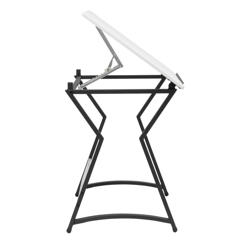 Hourglass Craft Table, Angle Adjustable Top Drafting Desk