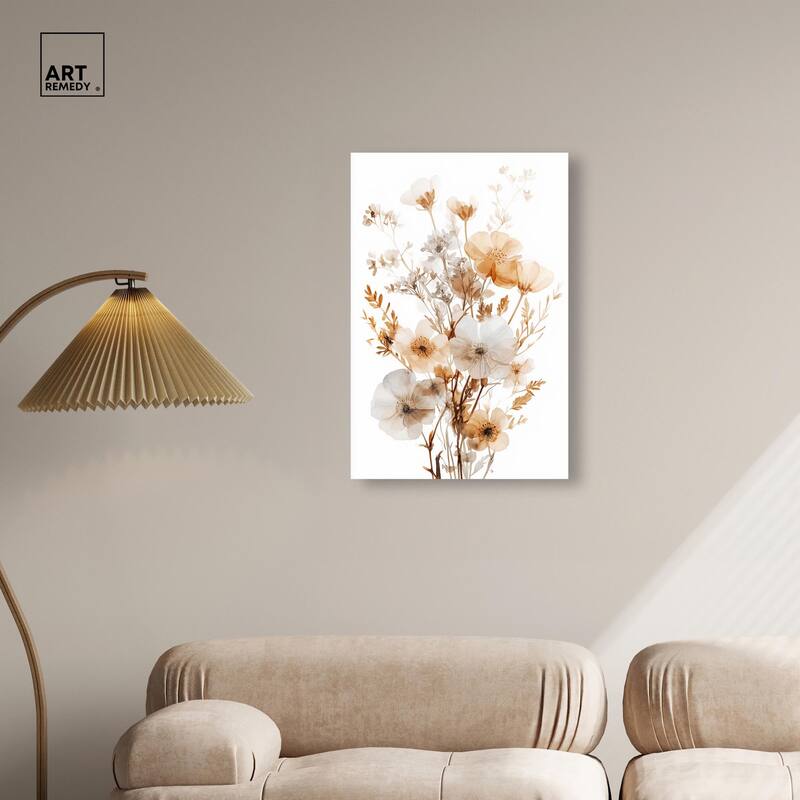 Parchment Petals Canvas by Art Remedy, Gallery Wrapped