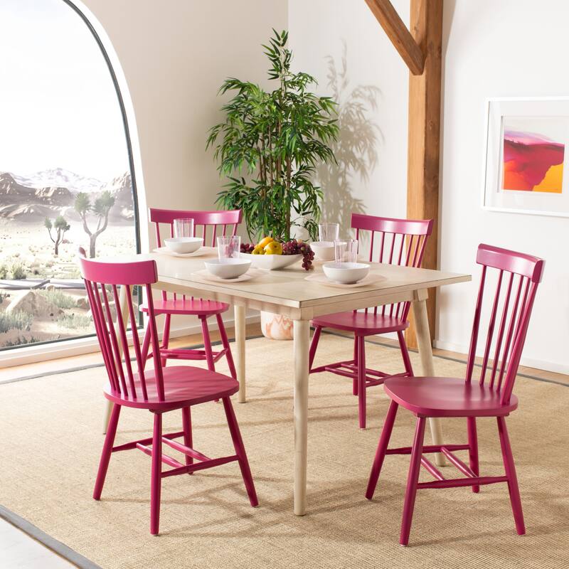 SAFAVIEH Suhair Spindle Farmhouse Dining Chair (Set of 2) - 20.5" x 21" x 36" - 21"W x 21"D x 36"H