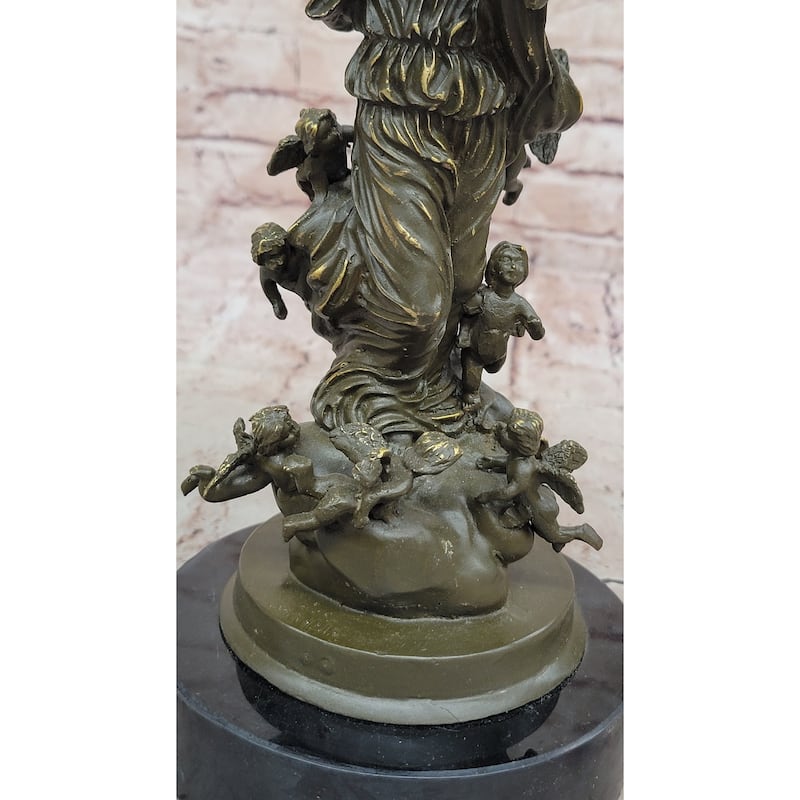 Bronze Angel And Cherubs Figurine – Romantic Baroque Style