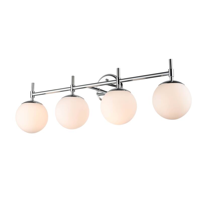 929 Lighting 4 Light Bathroom Vanity Fixture with Opal Glass Shades