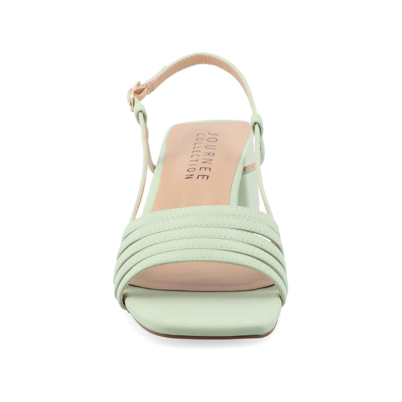 Journee Women's Shayana Medium and Wide Width Dress Sandals - Medium - Green - 7.5