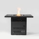 preview thumbnail 2 of 5, GDFStudio - Niles Black Steel 34-Inch Outdoor Propane Fire Pit Table with Adjustable Flame and Lava Rocks