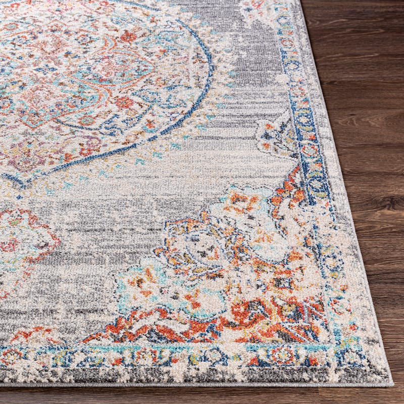 Gabbie Distressed Medallion Area Rug