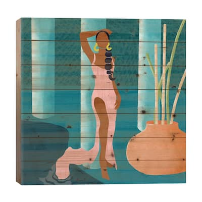 Mel Print On Wood by Reyna Noriega - Multi-Color