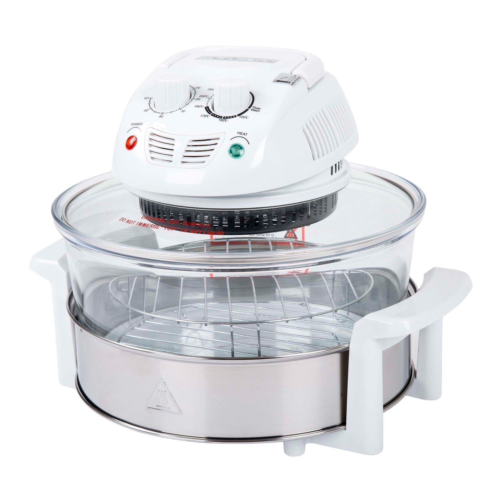 17L Turbo Electric Air Fryer Convection Oven Clear