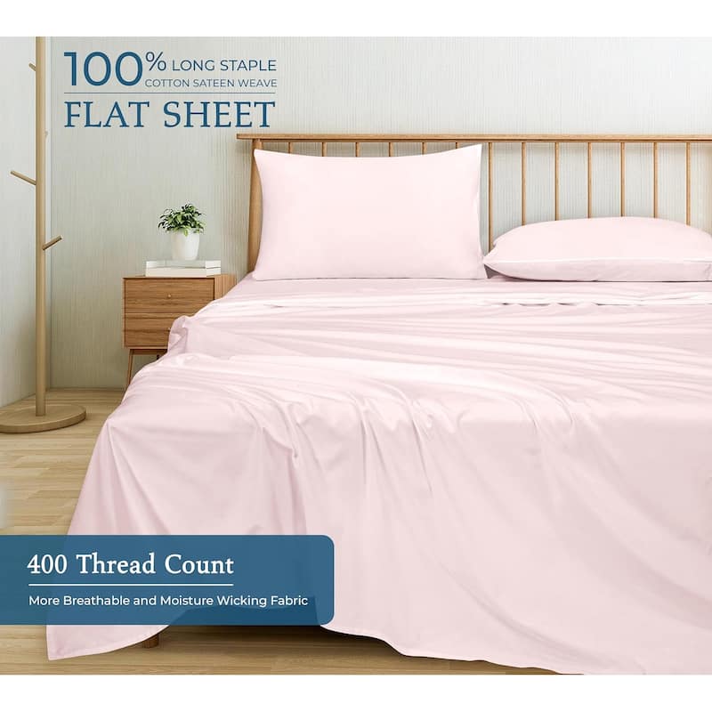 Royale linen 400 Thread Count Cotton Flat Sheet