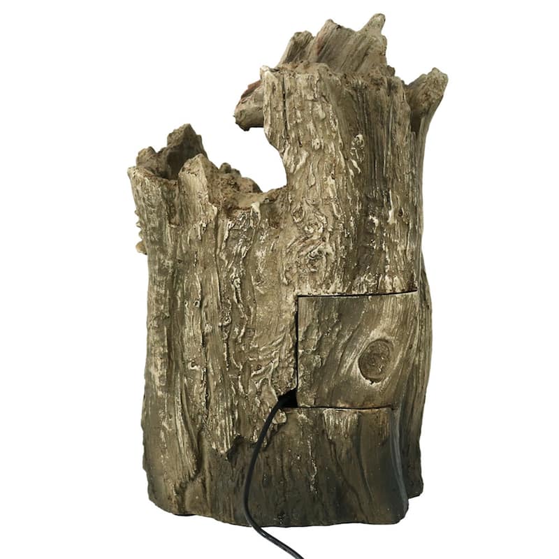 Sunnydaze Cascading Caves Fountain with LED Lights - 14" - 14-In