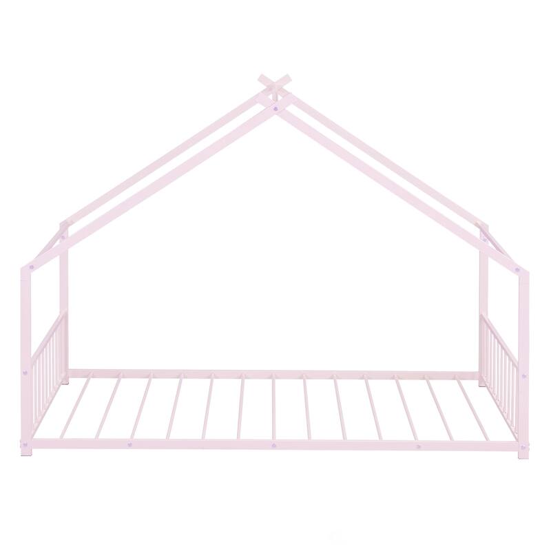 Twin Size Metal House Bed