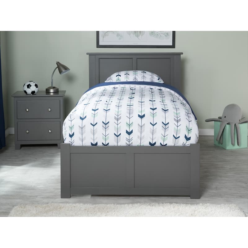AFI Madison Platform Bed with Footboard & Twin XL Trundle