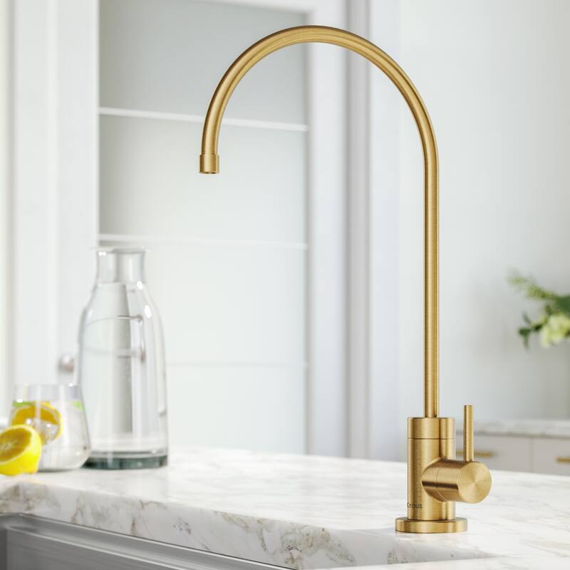 Kraus Purita Drinking Water Dispenser Beverage Kitchen Faucet - FF-100 - 12" Height - BB - Brushed Brass