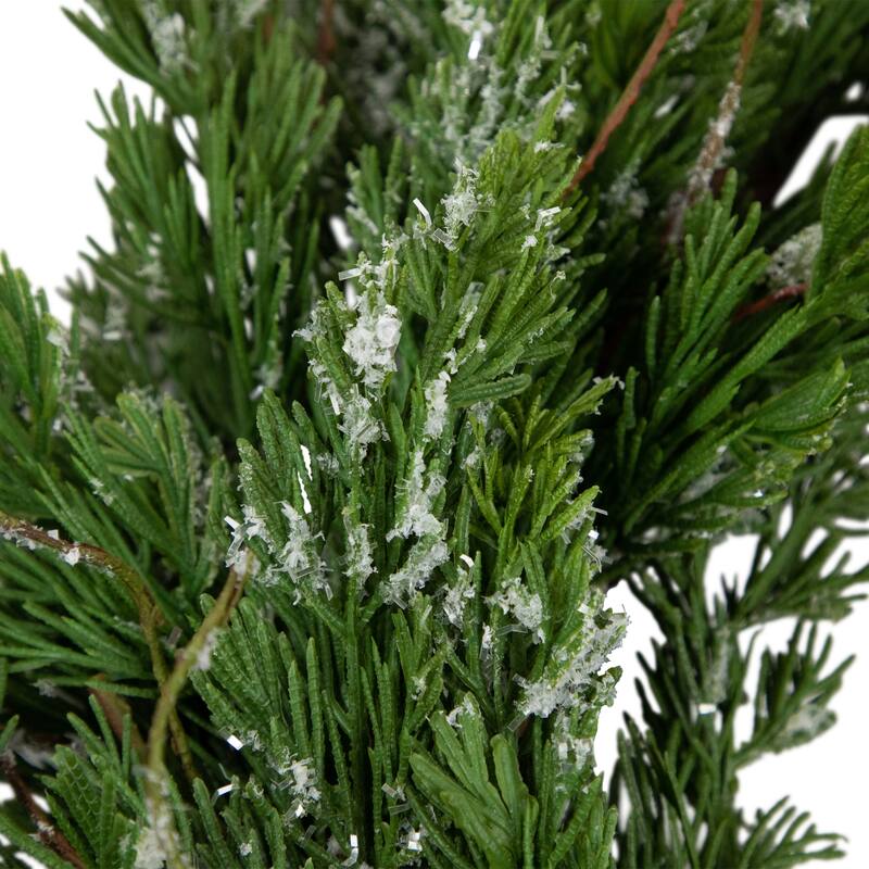 Real Touch™️ Iced Cedar Artificial Christmas Wreath - 24" - Unlit