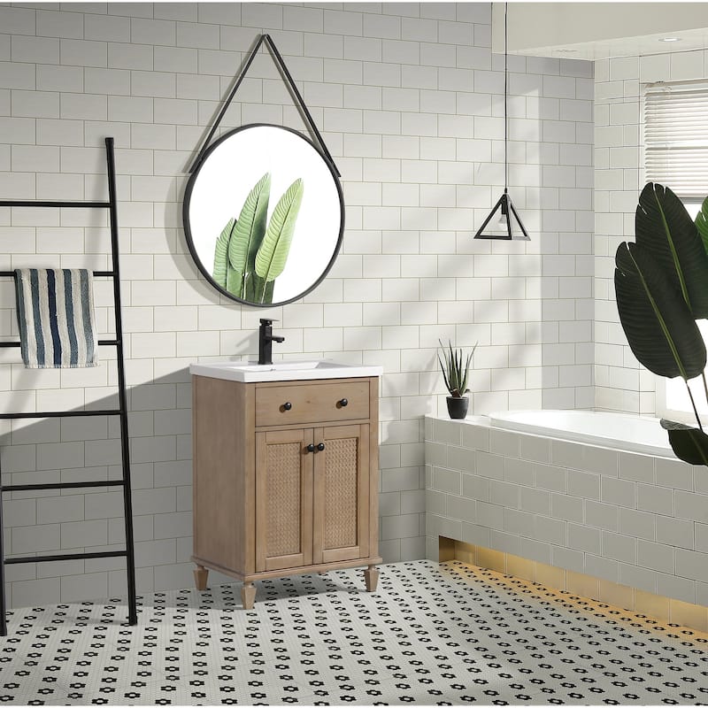 Ari Bath Annie 24" Bathroom Vanity Weathered Fir