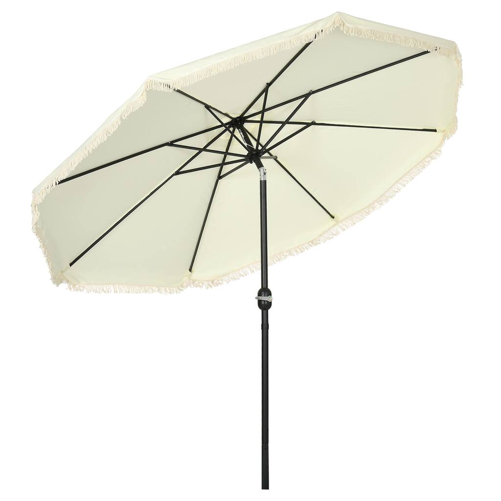 9ft Patio Umbrella with Push Button Tilt and Crank