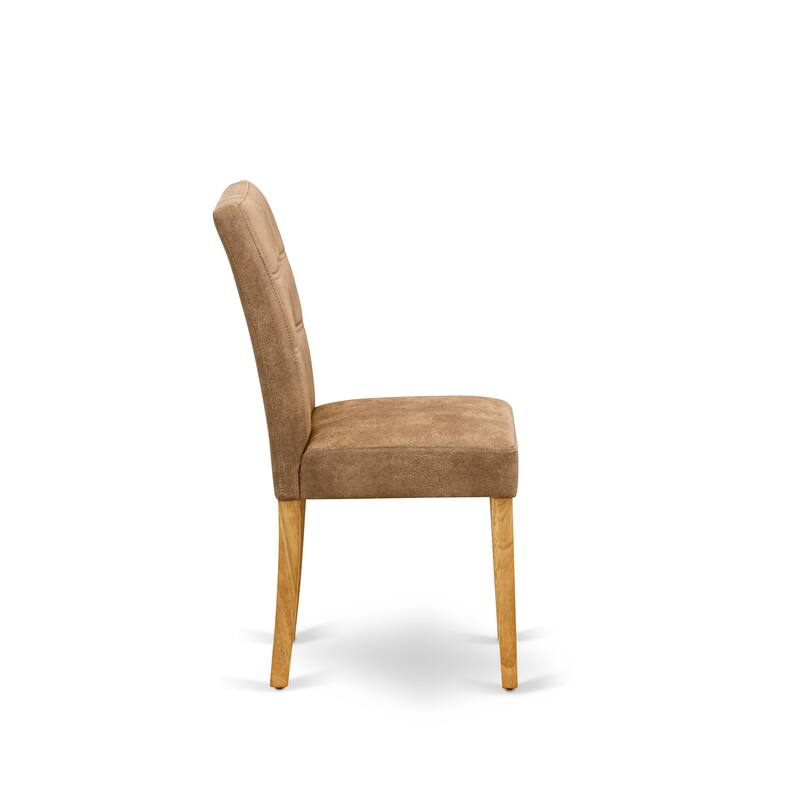 East West Furniture Dining Set Contains an Oval Kitchen Table and Chairs, Oak (Pieces Options)