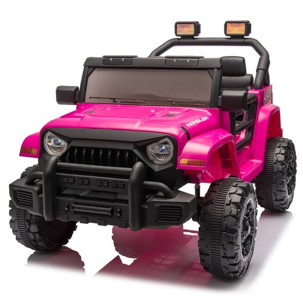 slide 2 of 60, 12V Kids Ride-On Car with Remote Control, Bluetooth & Suspension - Ages 3-8 Pink