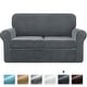 preview thumbnail 53 of 58, Subrtex Sofa Cover Stretch Slipcover with Separate Cushion Covers Loveseat - Gray