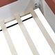 preview thumbnail 18 of 36, Brown White Sofa Bed Two-color Daybed Toddler Floor Bed with Fence and Stairs Grounded Wood Slat Support Frame Upholstered Bed