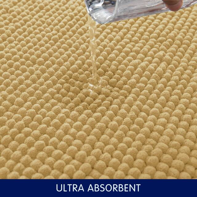 Subrtex Chenille Soft Rugs Super Water Absorbing Shower Mats