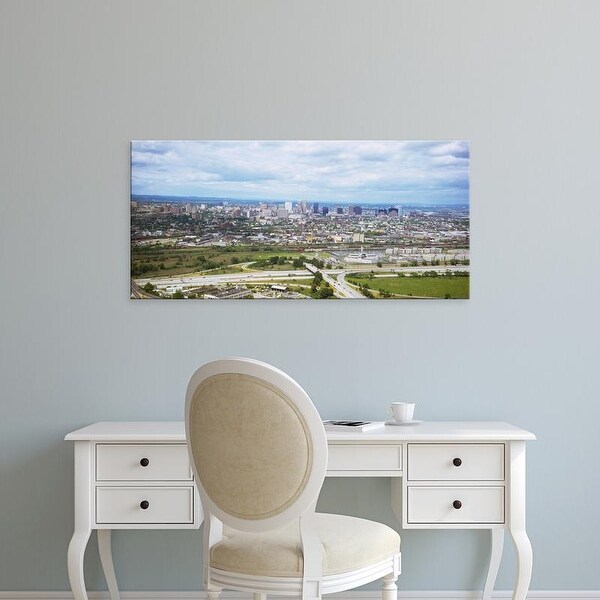 Easy Art Prints Panoramic Images's 'Aerial view of a city, Newark, New Jersey, USA' Premium Canvas Art