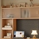 preview thumbnail 6 of 8, Kids Study Desk with Hutch,Student Writing Desk Workstation, Natural,Ash Wood