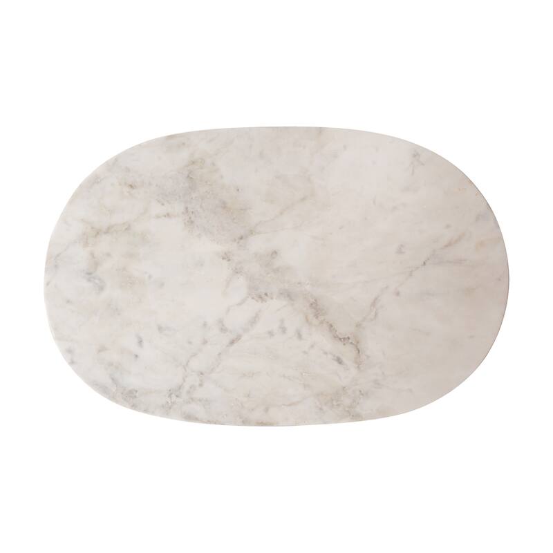 Elk Home Harlowe White Stone 19 Inch Wide Accent Table