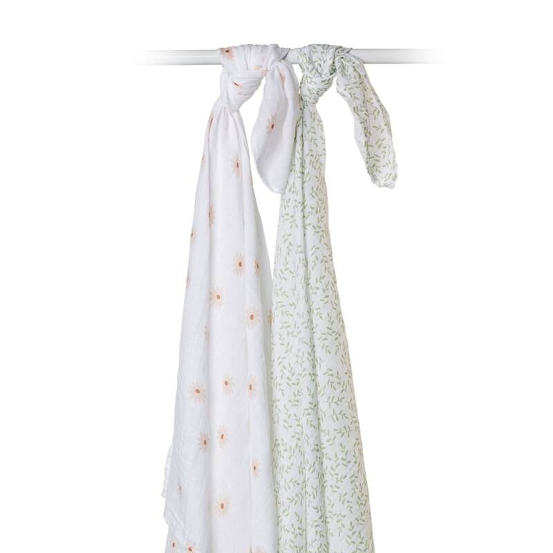 lulujo 2 PK Muslin Swaddling Blankets