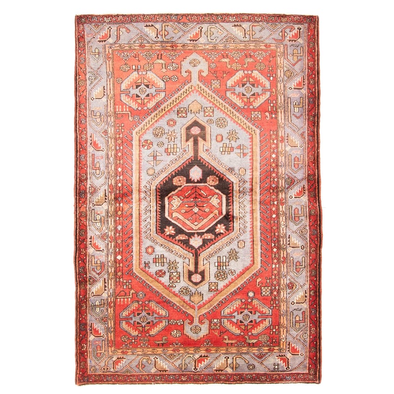 ECARPETGALLERY Hand-knotted Andelz Grey Wool Rug - 4'10 x 7'3