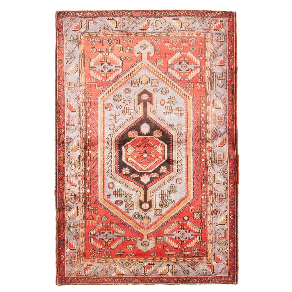 ECARPETGALLERY Hand-knotted Andelz Grey Wool Rug - 4'10 x 7'3