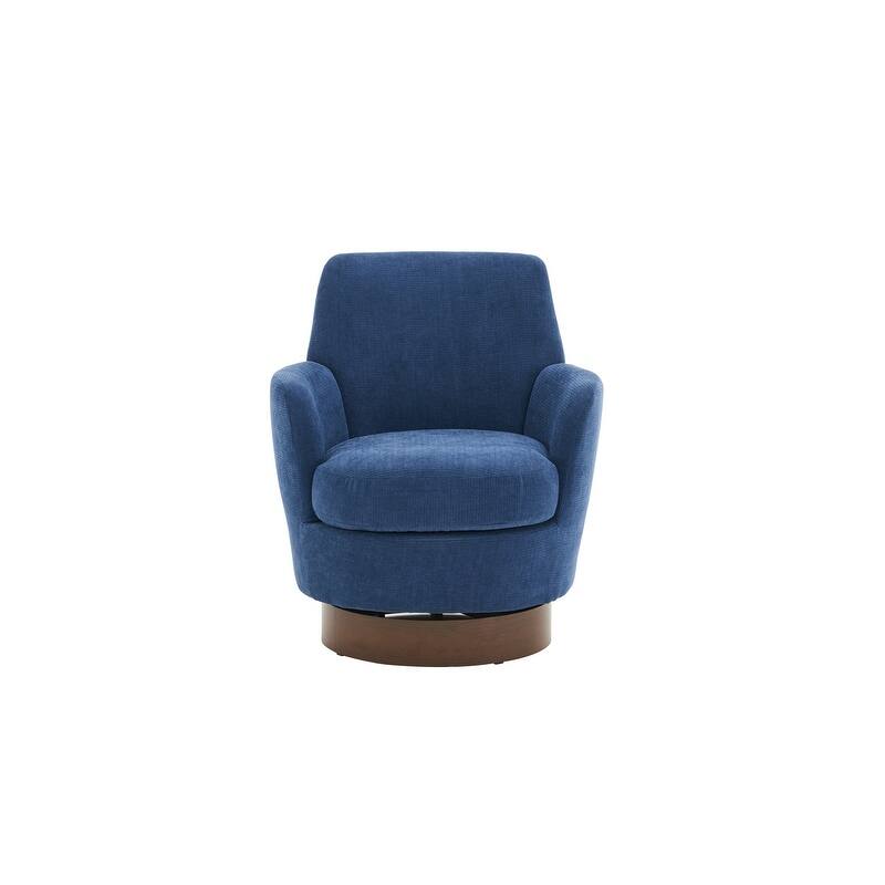 Sofa and Comfortable Swivel Barrel Chair with Gold Stainless Steel Base 