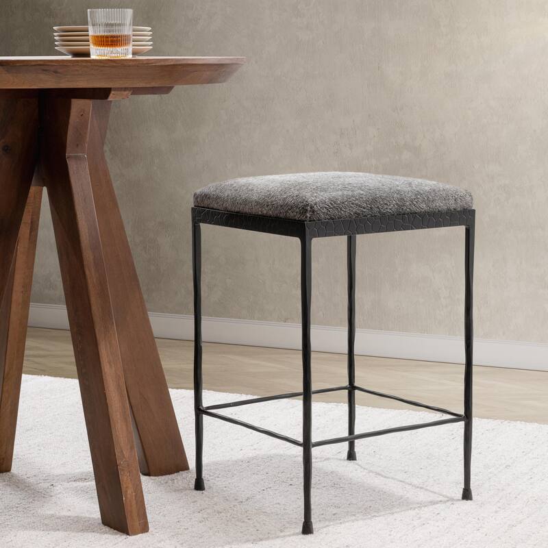 Classic Home Bose Leather Counter Stool