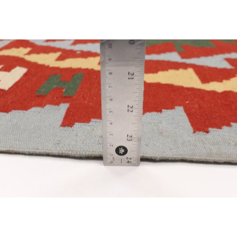 ECARPETGALLERY Flat-Weave Sivas Red Wool Kilim - 4'0 x 5'10