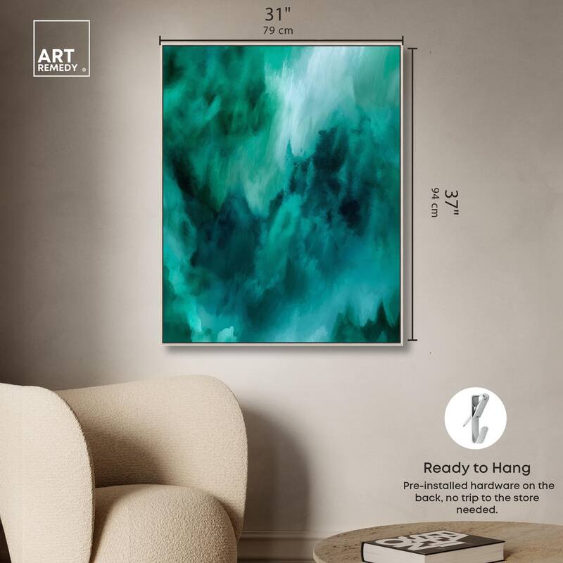 Textured Teal I Canvas by Art Remedy