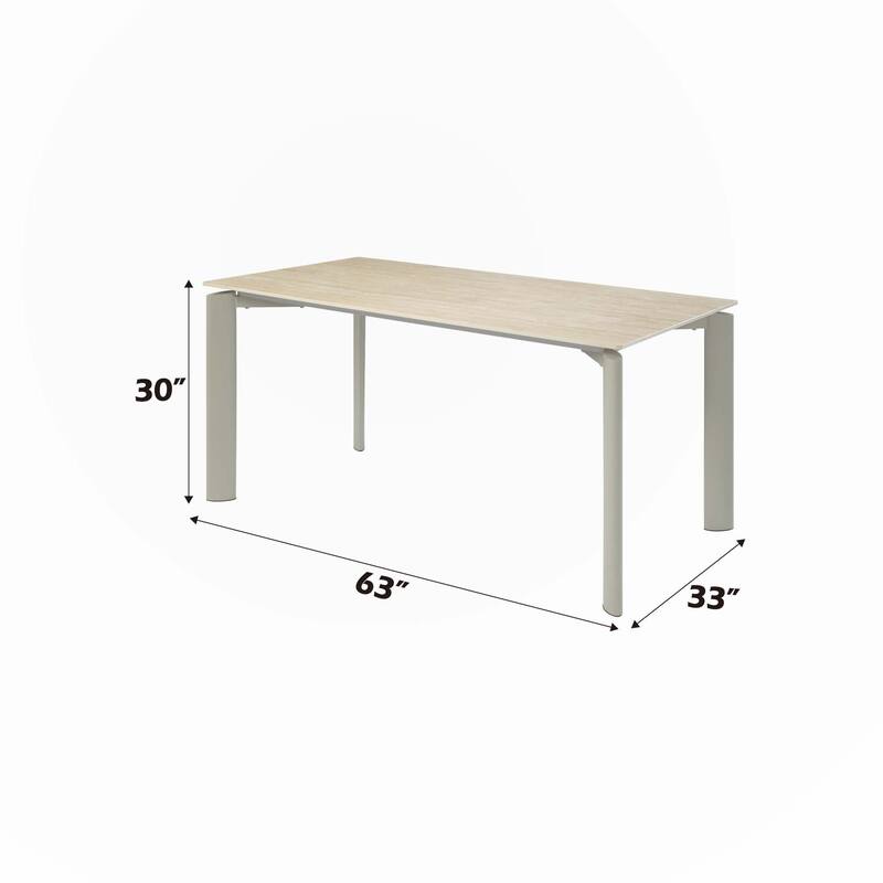Light Gray Finish Dining Table