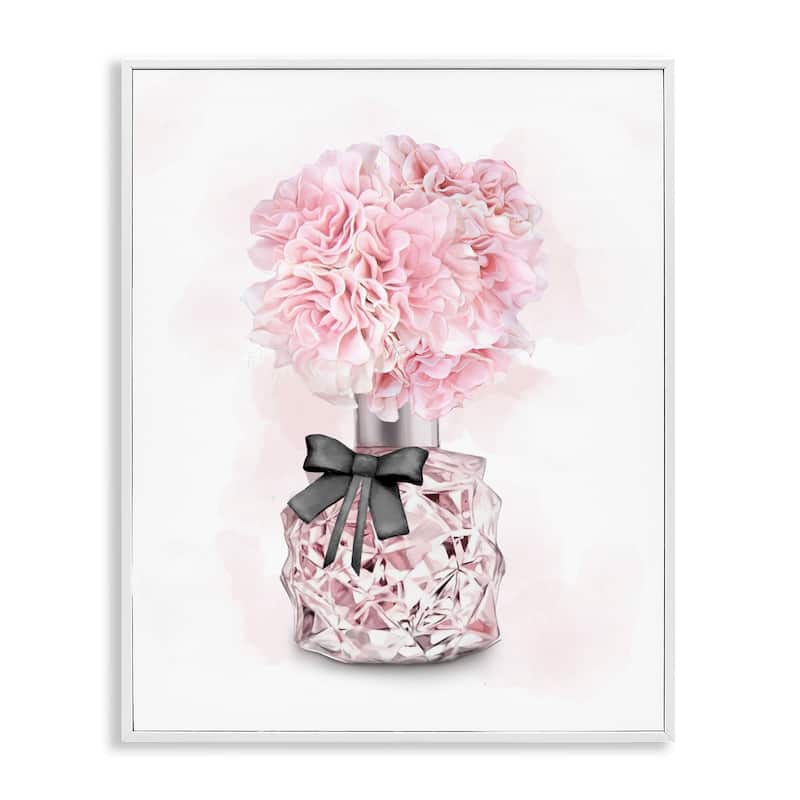 Stupell Pink Flower Perfume Glam Fashion Design Framed Giclee Texturized Art by Ziwei Li