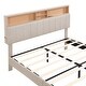 preview thumbnail 7 of 16, Queen Size Linen Platform Bed with Storage Headboard and USB Port